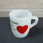 Vintage Fire-king Anchor Hocking Montana Is For Lovers Souvenir Mug Cup Usa