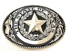 Texas Seal Belt Buckle  silver  Extra Large Size