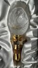 Faberge Crystal Wine Bottle Stopper In Original Box Etched Germany Egg Excellent