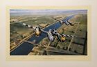 Tactical Support By Richard Taylor Aviation Art Signed By 6 D-day Veterans