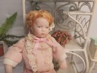 5  Antique Victorian Bisque Dollhouse Doll Strawberry Blond Clothes Handpainted