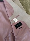 Perry Ellis Slim Fit Beige Check 2-piece Suit 40r 38x30 Pants