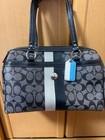Further Coach Signature Stripe Satchel 21a