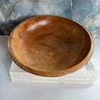 Vintage Primitive Wood Bread Dough Bowl 10  Hand Carved Rustic Farmhouse