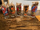 1976 Vintage Dc Super Series Glass Set Lot Riddler Green Arrow Lantern Penguin
