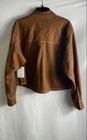 Ariat Women s Boxy Cropped Denim Jacket Pecan Brown Western Stitched Xl Nwt
