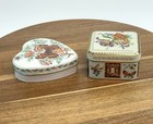 Vintage Daher Lidded Tin Canister Floral Made In England  lot Of 2 
