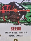 Buffalo Brand Seeds Sharp Bros Advertising Sign Wall Clock 12  Healy Ks Red Bull