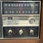 Vintage 1960 s Rca Victor Rhc41w Walnut Solid State Radio  Works  17 x 8  X 10 