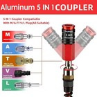 5 In 1 Universal Quick Industrial Connect Coupler  1 4  Female Npt  Air Red 