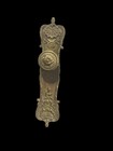 Antique Ornate Brass Louis Xiv Passage Door Knob Escutcheon Plate Acanthus 15   