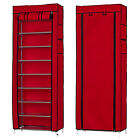 Portable Shoe Rack 9 Shelf Storage Closet Home Organizer Cabinet With Cover
