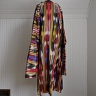 Amazing Antique Uzbekistan Ikat Dyed Silk And Calico Cotton Reversible Jacket