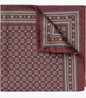 Eton Neat Medallion Print Silk Pocket Square