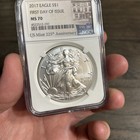 2017 Ngc Ms 70 Silver Eagle  999 Graded Oz First Day Of Issue 225th Anniversary