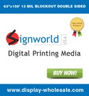 Double Side Printable Blockout Vinyl Roll - 63  X 150  Eco-solvent Latex Uv