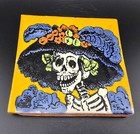 Mexican Talavera Day Of The Dead Tile 4x4 Handmade Folk Art