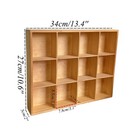 Vintage 12 Compartments Wooden Organizer Box 13 4x10 6x2 Inch Solid Wood Stor   