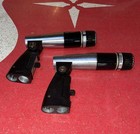 2 Vintage Shure Brothers Unidyne Iii 545sh Microphones - 545 Sh Pistol Grip Mics