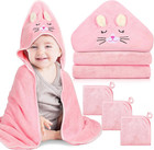 4 Pcs Hooded Baby Towels  Absorbent Baby Bath Towel  Soft Baby Towels And 3 P   