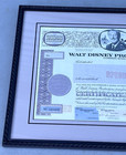 Walt Disney Productions Common Stock Certificate Specimen Framed Disneyland 1967