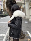 Women s Shearling Leather Jacket  Fur Hooded Aviator Bomber Coat Winter