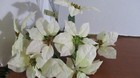 Holiday Elegance Lot Of 2 Beautiful White   Silver Poinsettia Flower Bushes  Nwt