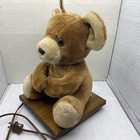 Vintage 1980 s Adi Lamps Teddy Bear Lamp Brown Plush Hugging Works