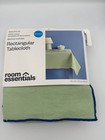Christmas Sale New Rectangular Tablecloth 60  X 104  Green Blue Edge 100  Cotton