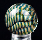 Bryan Trillas Glass Marble filigree Cane uv Reactive blue s   Orange 0 8-0 9inch