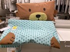 Ikea Kapphast Kids Single Size Duvet Cover Set Bear Turquoise New Natural Fibers
