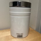 Vintage Wesco   2 Quart White Steel Canister Made In Germany 