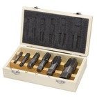 6 Piece Npt Pipe Tap Set Carbon Steel Dwtpt1 8-1set Wooden Case