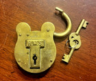 Vintage Padlock  12 Admiralty Brass Lock With 2 Keys - Works As Should