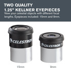 - Powerseeker Telescope Accessory Kit - Two 1 25  Kellner Eyepieces - Red  Blue 