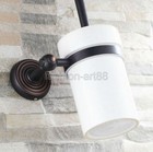 Black Oil Rubbed Brass Bathroom Wall Mounted Toilet Brush Holder Set Fba119