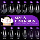 Short Coffin Soft Gel Nail Tip  Gel Full Cover Nail Tips  12 Sizes-120pcs