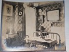 1890s Antique 3 Photographs Victorian Home Interior Parlor  Bedroom  Decorations