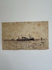 1898 Original Pen And Ink Drawing Rms Dunottar Castle Union Castle Line Steamer