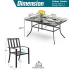 7 Piece Patio Dining Set Outdoor Metal Table Chair Furniture Set For Garden Yard