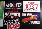 Lot 33 - Set Of 30 Usa Radio Station Stickers Plus 9 Bonus Items  Free Shipping