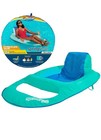 Swimways Spring Float Recliner Pool Lounge Chair Hyper-flate Valve Aqua 55   x38   
