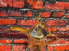 Unique Islamic Saudi Arabian Brass Dallah Coffee Tea Pot Jar - Flawless 11  Tall