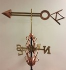 Beautiful Unique Arrow Copper Weathervane  Complete    Mount ships In One Day  
