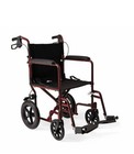 Medline Lightweight Transport Wheelchair W handbrakes  12 Inch Wheels  Red