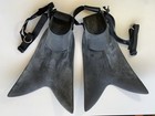 Force Fin Open Heel Size Medium Scuba Diving Fins  black  - Made In Usa         