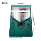 17 Keys Thumb Piano  Blue Mini Portable Finger Piano Flower Pattern Handrail