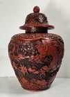 Antique Chinese V Fine Cinnabar Lacquer  Ching Dynasty 18 - 19th Century 27 Cm