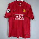 Manchester United 2008 2009 Home Ucl Football Shirt Jersey  7 Ronaldo Size L