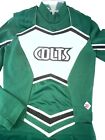 Cheerleader Uniform 3 Piece Outfit Costume Adult L Colts 36  Top 27 Skirt Green